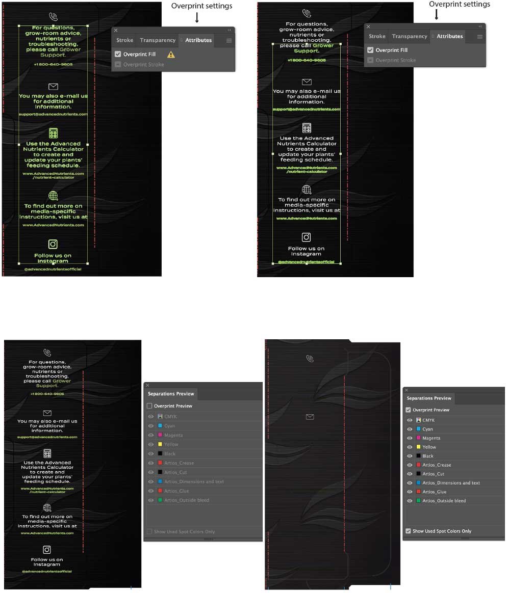 Postscript-Settings
