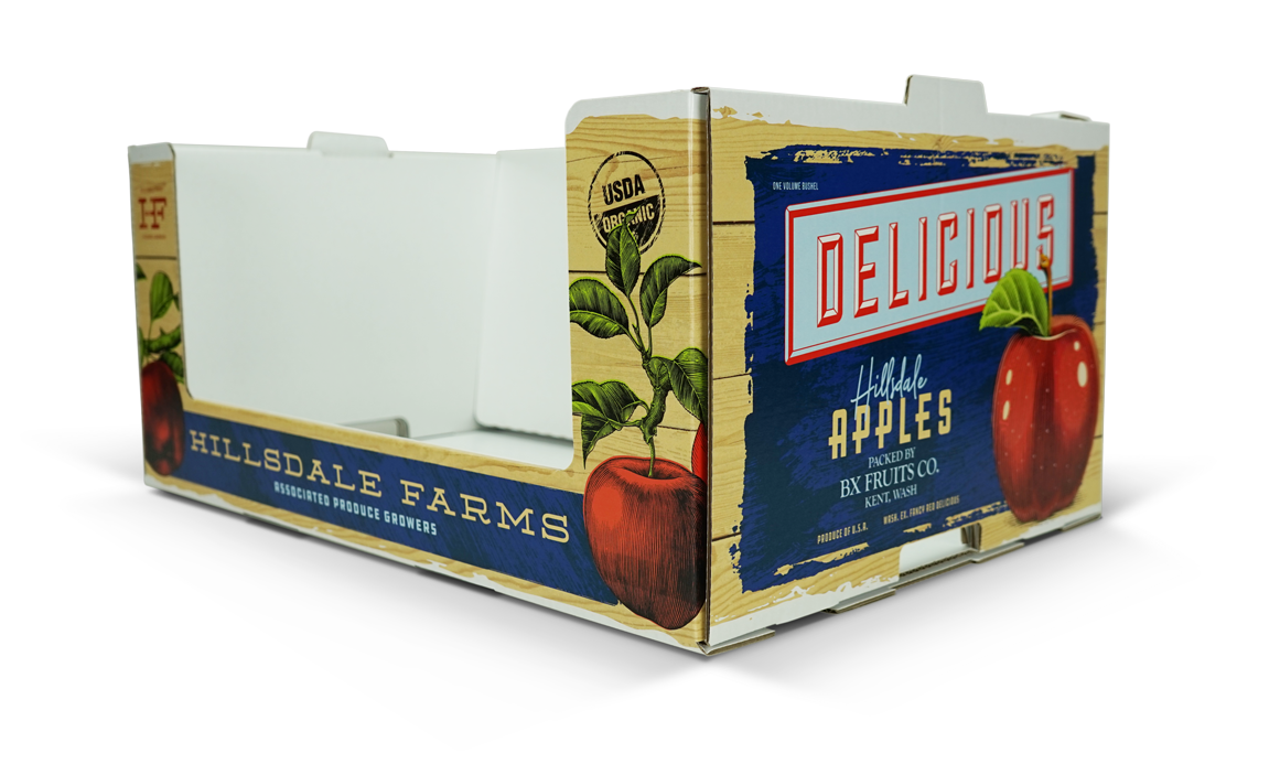 Colorful Printed Apple Box