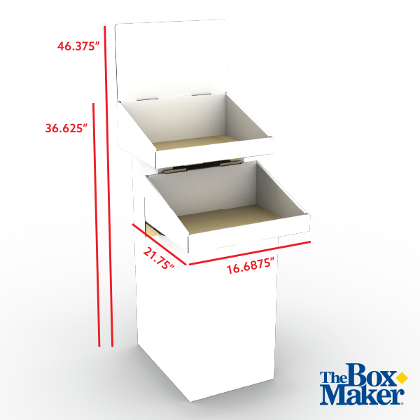 Grocery Floor Display with Shelves