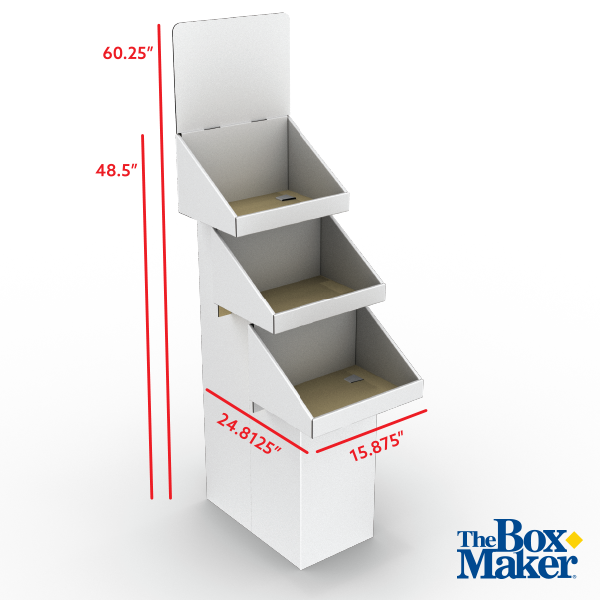 Grocery Floor Display with Shelves