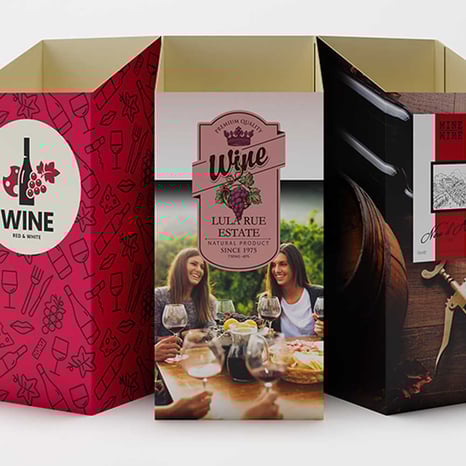 Custom Grocery Display Wine