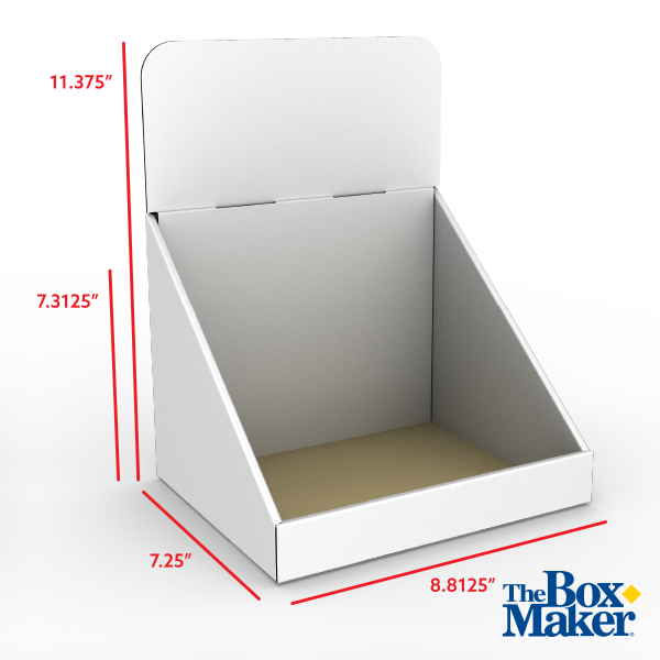 8 inch counter display rectangular header plain