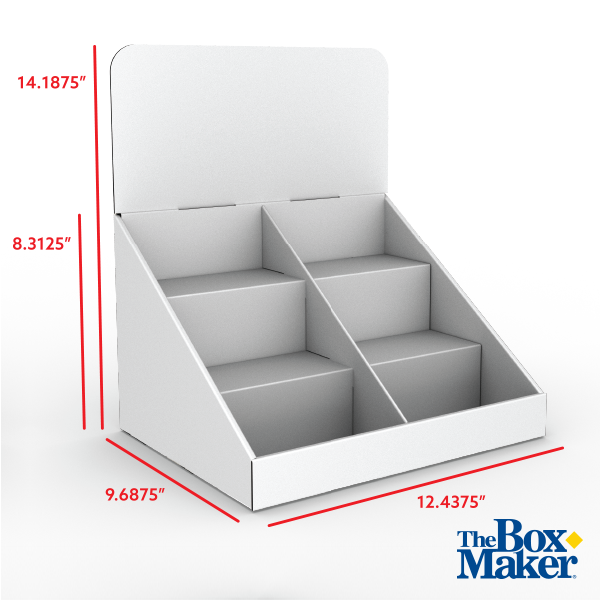 12 inch three tier counter display