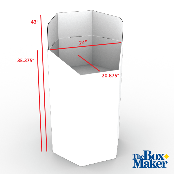 RDP013 Hexagon Dump Bin Display Large Plain