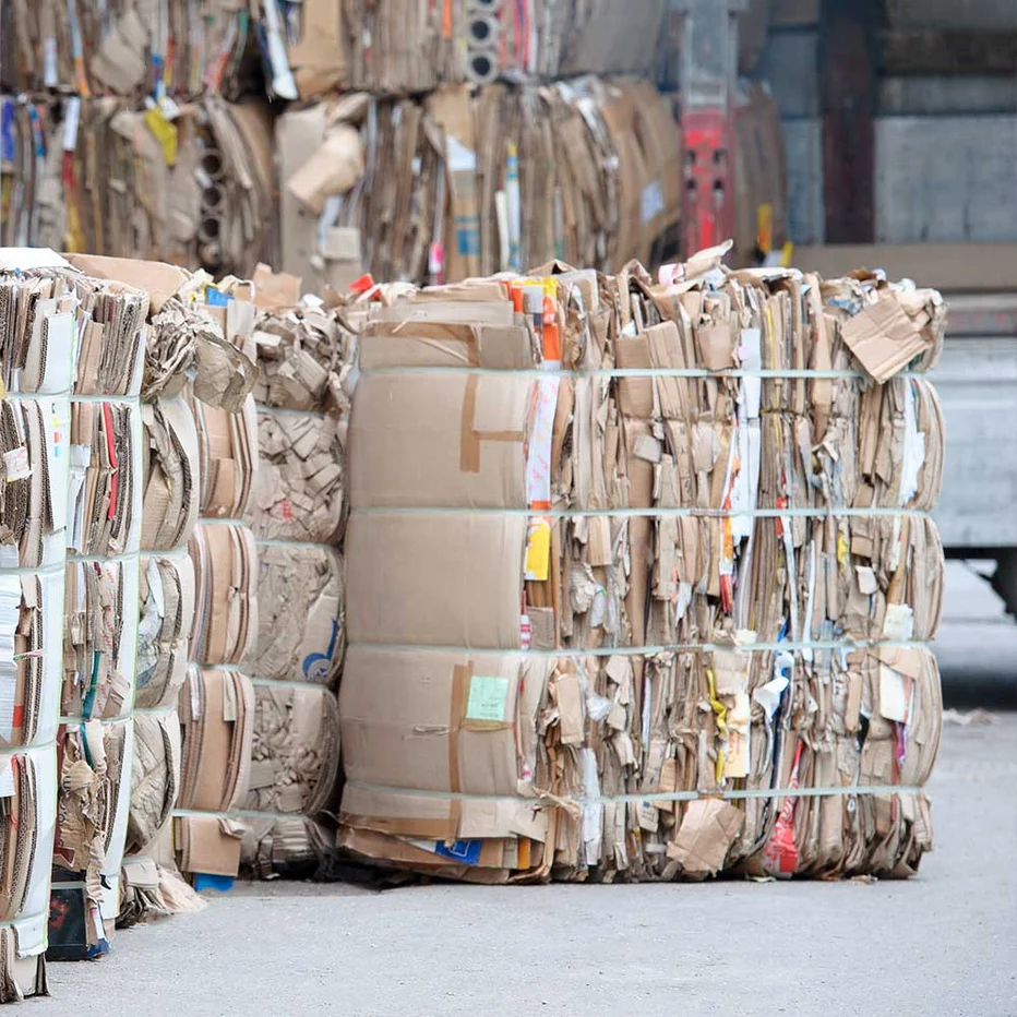 corrugate bundled for recyling